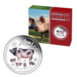 Austrália 1$ Ano do Porco Colorido 2019 (1oz)